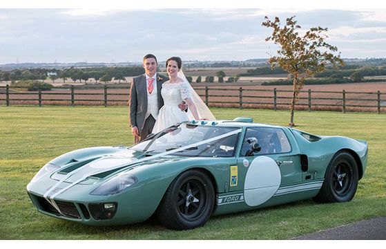Racing cars and fun for this lovely couple Racing cars and fun for this lovely couple